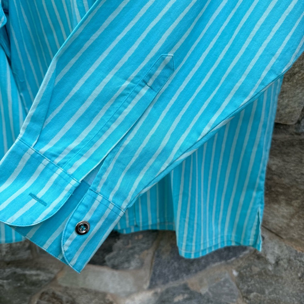 Vintage Marimekko Jokapoika 90s Striped Classic Button Down Shirt - Picture 6 of 7